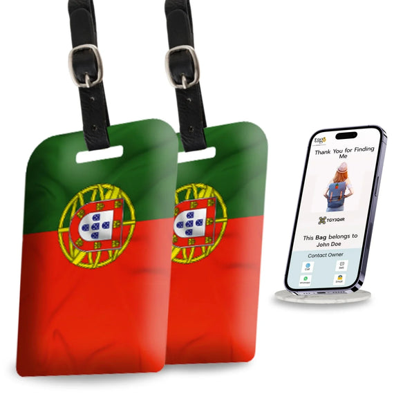 Smart Bag Security Tag -  Portugal Flag [Pack 2]-0